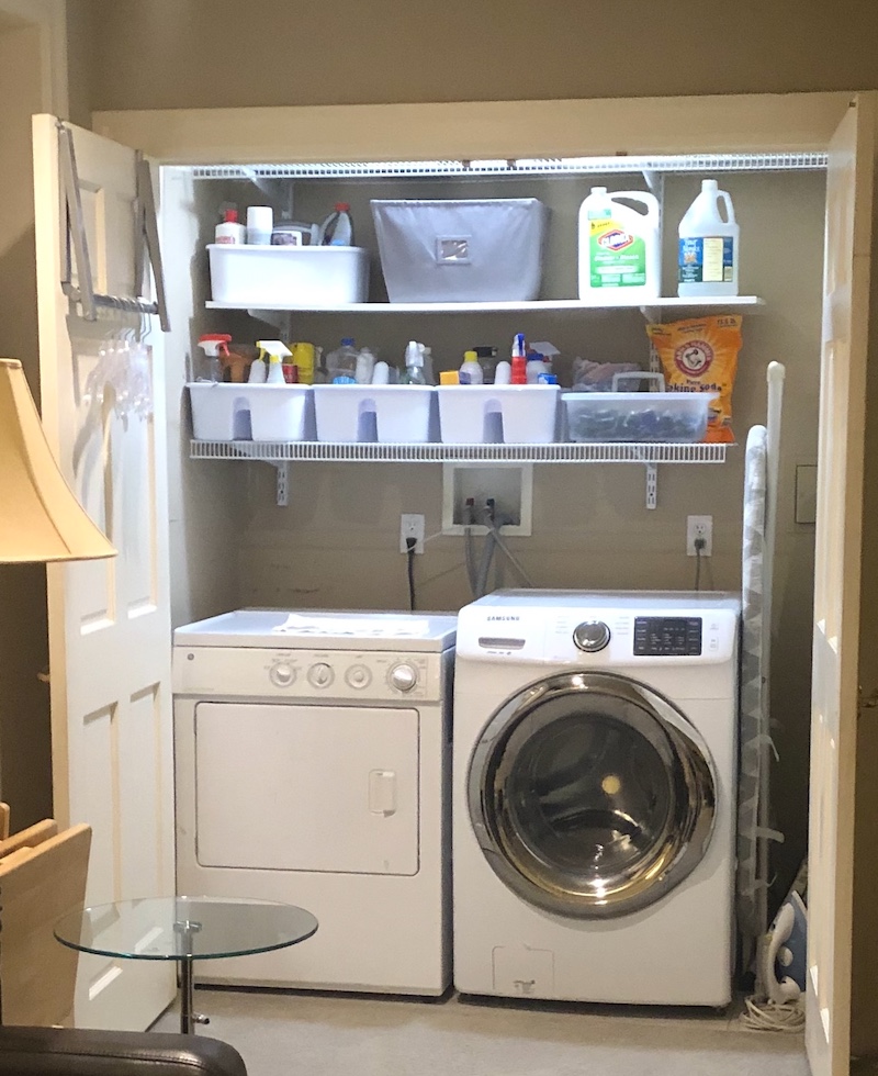 Organized laundry room